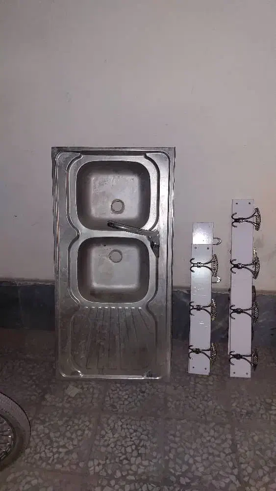 سینک ظرفشویی دوقلوی البرز|آبچکان و نظمدهنده ظروف|زاهدان, |دیوار