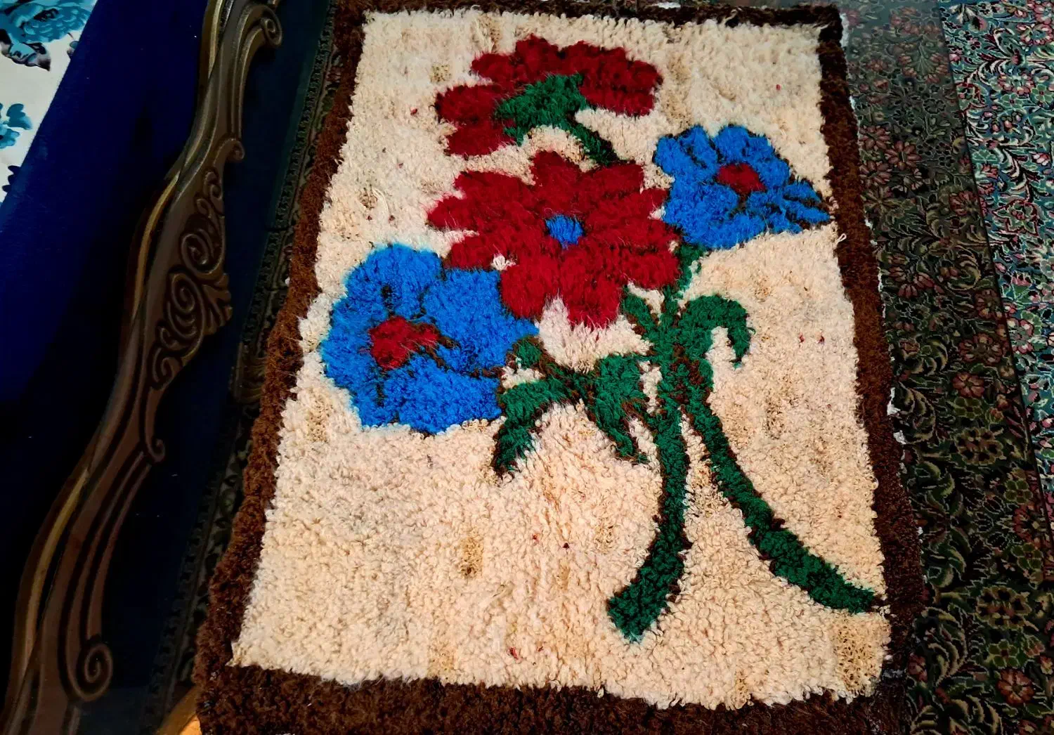 تابلو فرش بافتنی قدیمی|تابلو فرش|کرمان, |دیوار