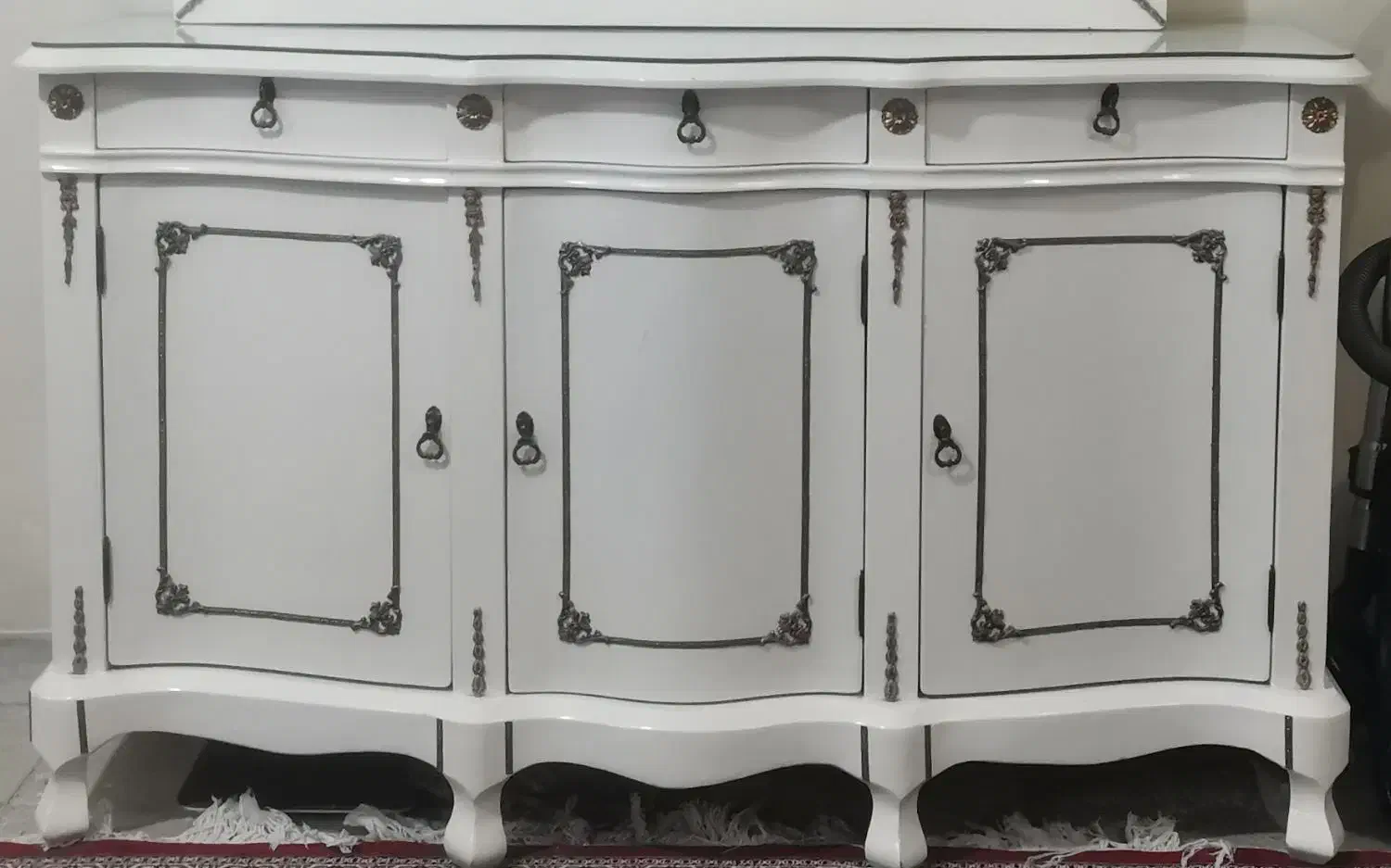 آینه کنسول چوبی|بوفه، ویترین، کنسول|تهران, والفجر (افسریه)|دیوار