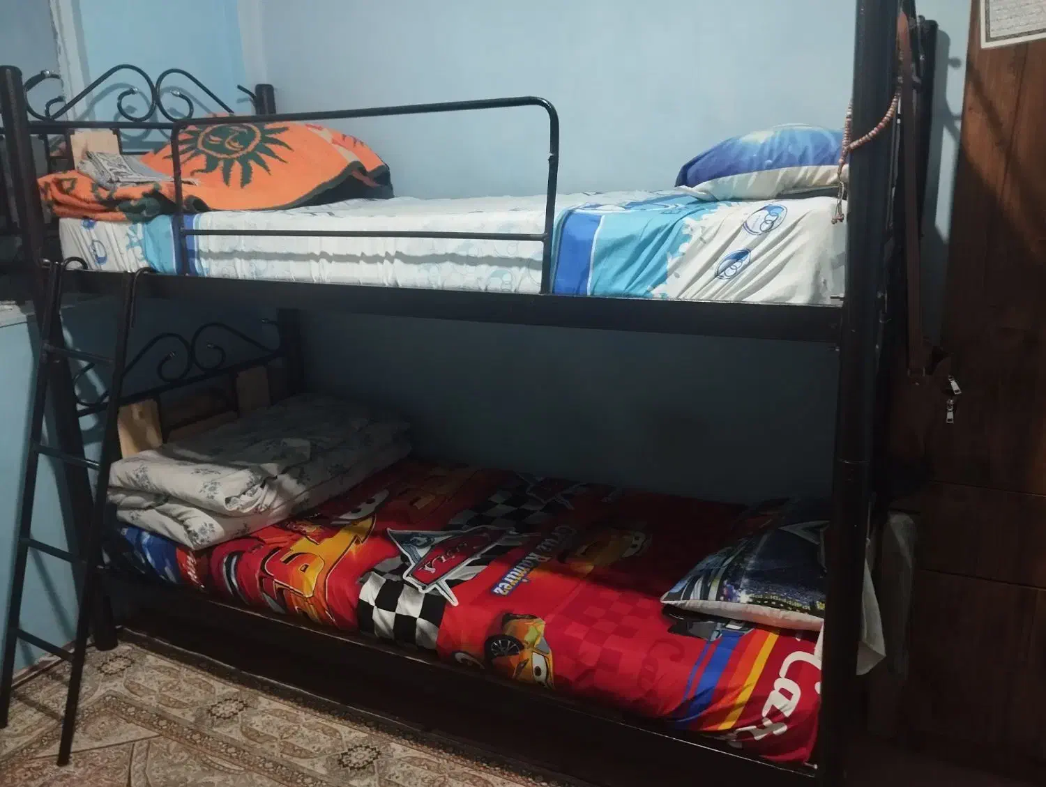 تخت فر فورژه دو طبقه|تخت و سرویس خواب|ملارد, |دیوار