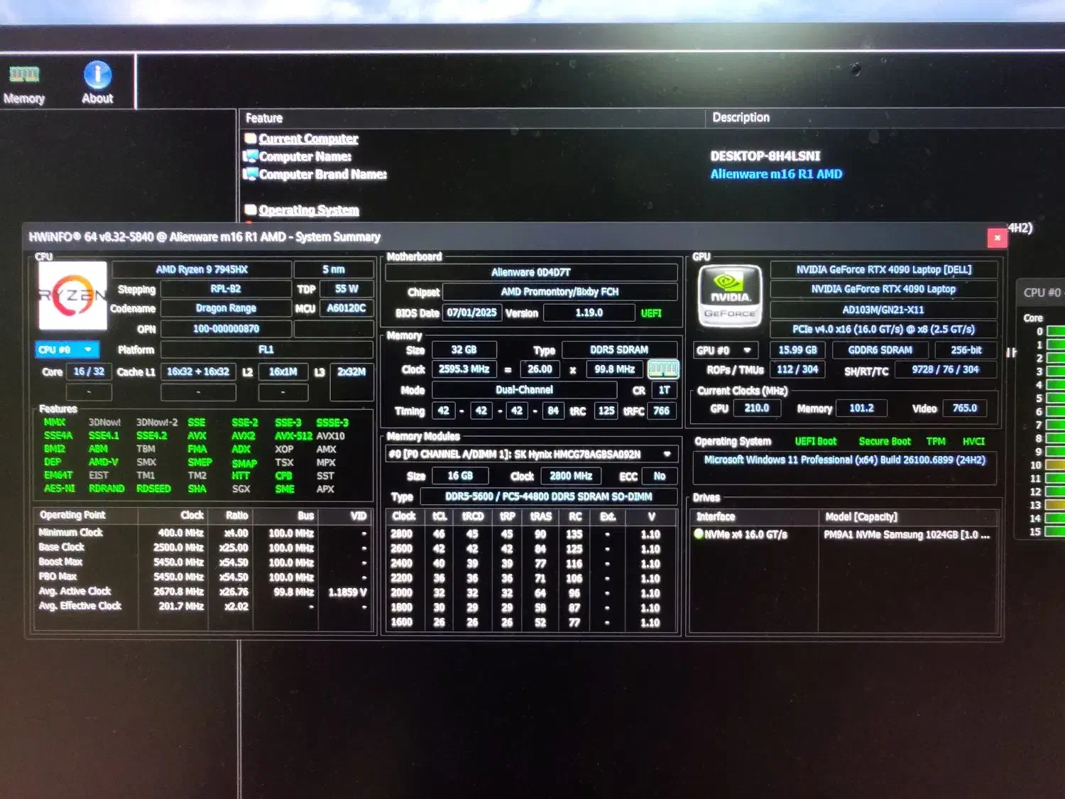 لپتاپ alienware گیمینگ قوی 4090|رایانه همراه|تهران, نصرت|دیوار