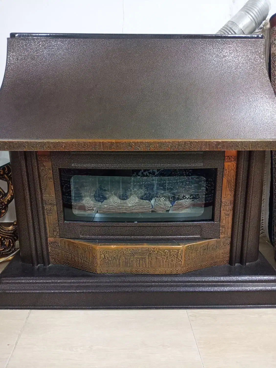 بخاری شومینه بزرگ|بخاری، هیتر، شومینه|اردبیل, |دیوار