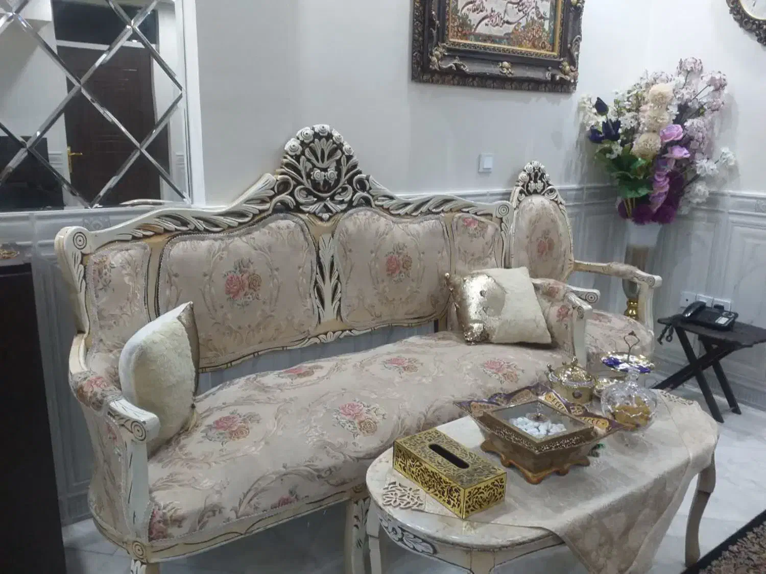 مبلغ ۷ نفره سلطنتی|مبلمان خانگی و میز عسلی|ری, شهرری|دیوار