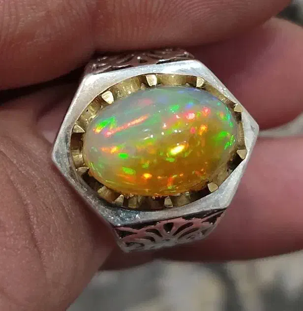 انگشتر نقره اوپال استرالیا|بدلیجات|تهران, نیروی هوایی (پیروزی)|دیوار