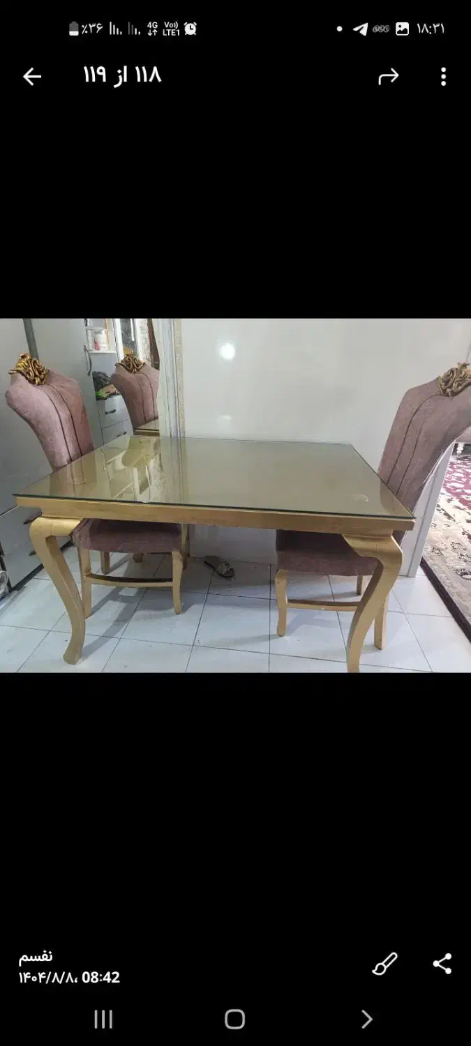 میز غذا خوری|میز و صندلی غذاخوری|ری, جوانمرد قصاب|دیوار