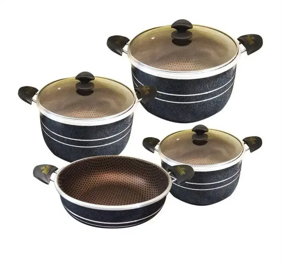 سرویس قابلمه و تابه لانه زنبوری 7 پارچه هلنا|ظروف پخت‌وپز|تهران, علم و صنعت|دیوار