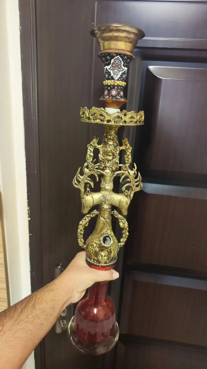 قلیون برنجی قلیان معاوضه با انگشتر نقره|کلکسیون و سرگرمی|پاکدشت, پاکدشت (مامازند)|دیوار