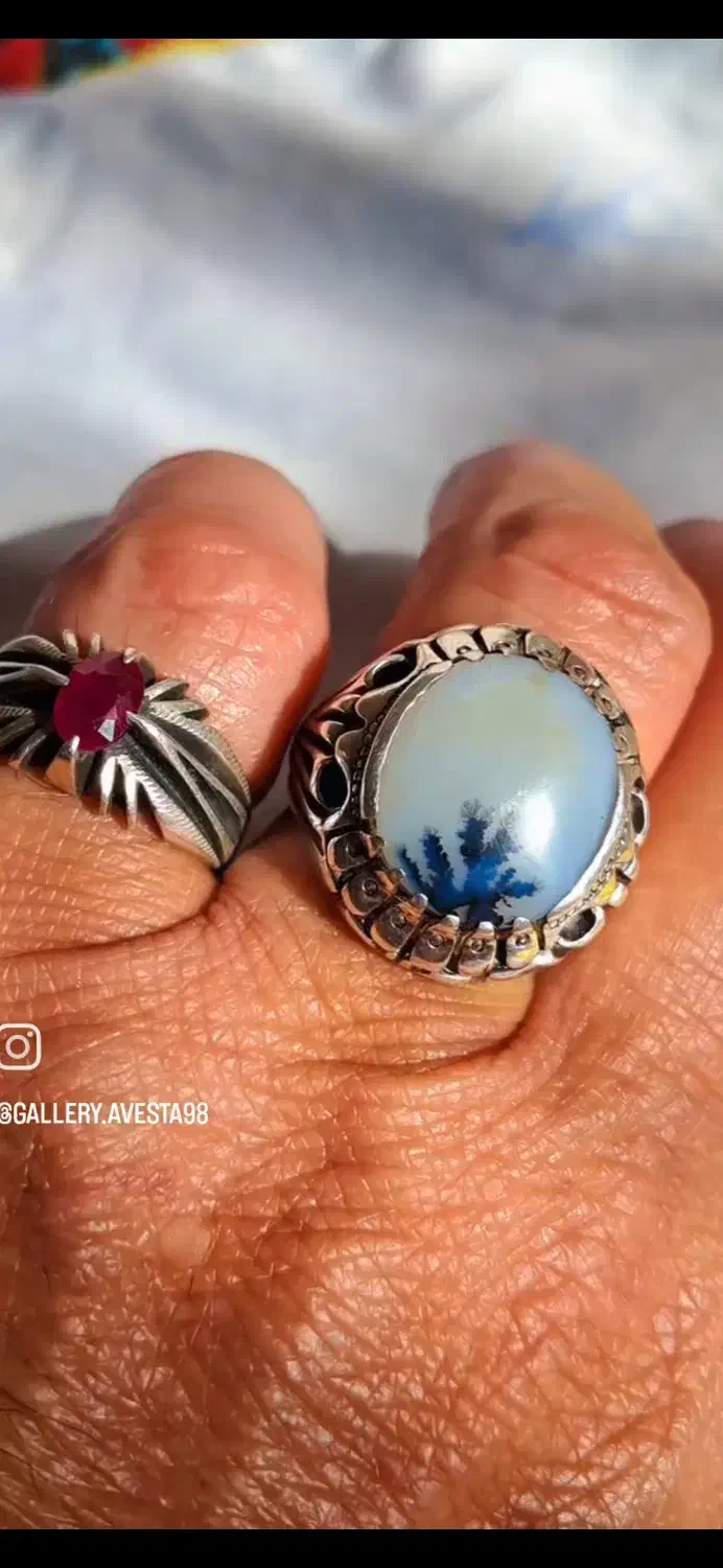انگشتر نقره بانگین شجر|جواهرات|آباده, |دیوار