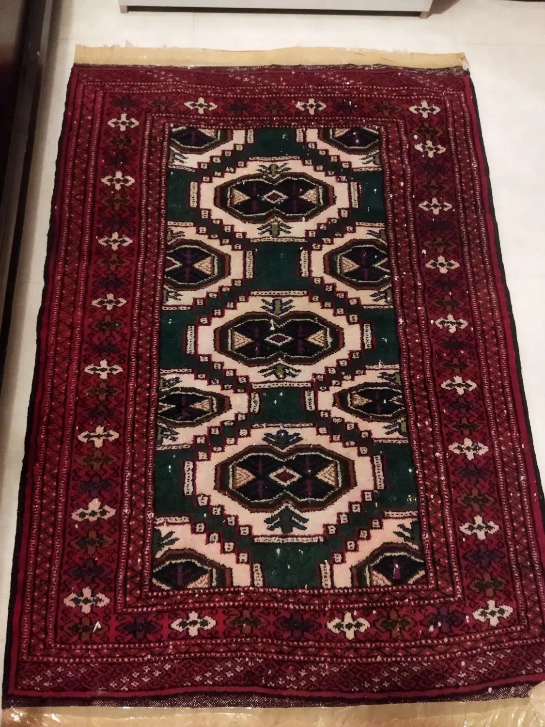 قالیچه دست بافت ترکمنی|فرش|مشهد, الهیه|دیوار