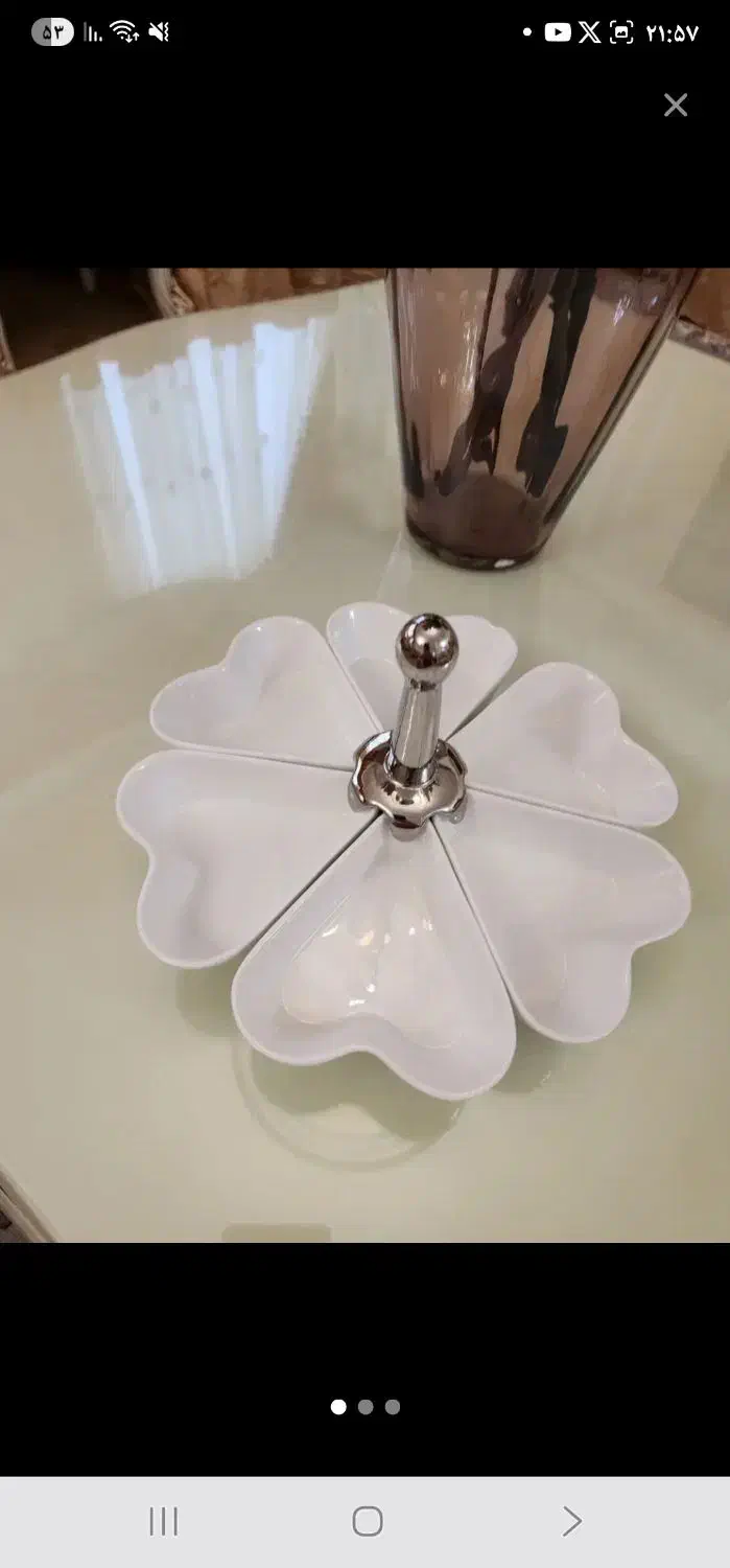 ظرف شکلات خوری طرح قلبی ،جای شکلات وتنقلات|ظروف سرو و پذیرایی|کرمانشاه, |دیوار