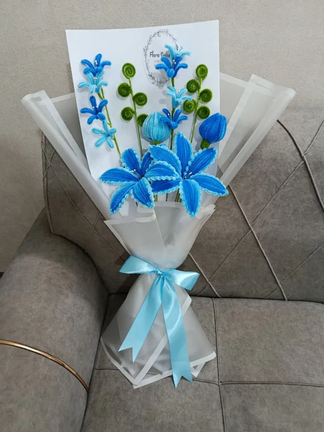 دسته گل آبی ترکیبی|گل مصنوعی|تهران, شهرک طالقانی|دیوار