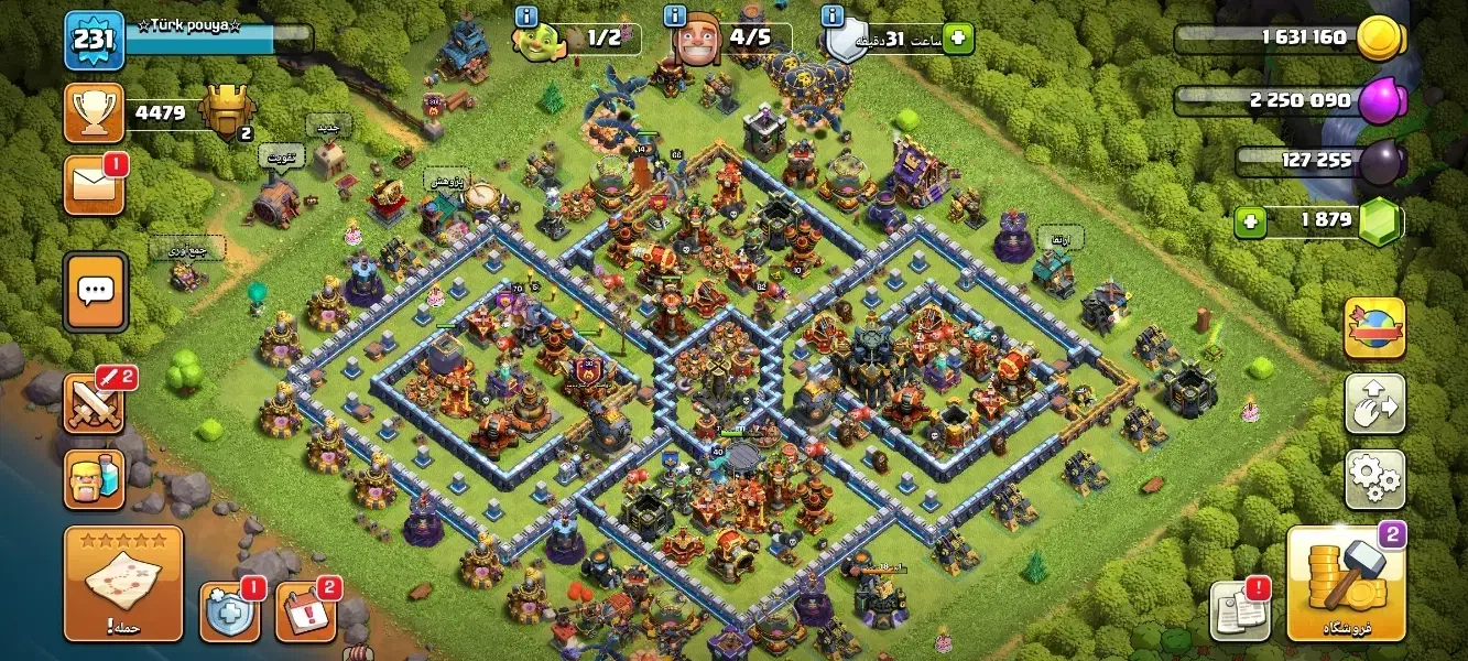 اکانت کلش آف کلنز منصفانه تاون 17|کنسول، بازی ویدئویی و آنلاین|ماکو, |دیوار