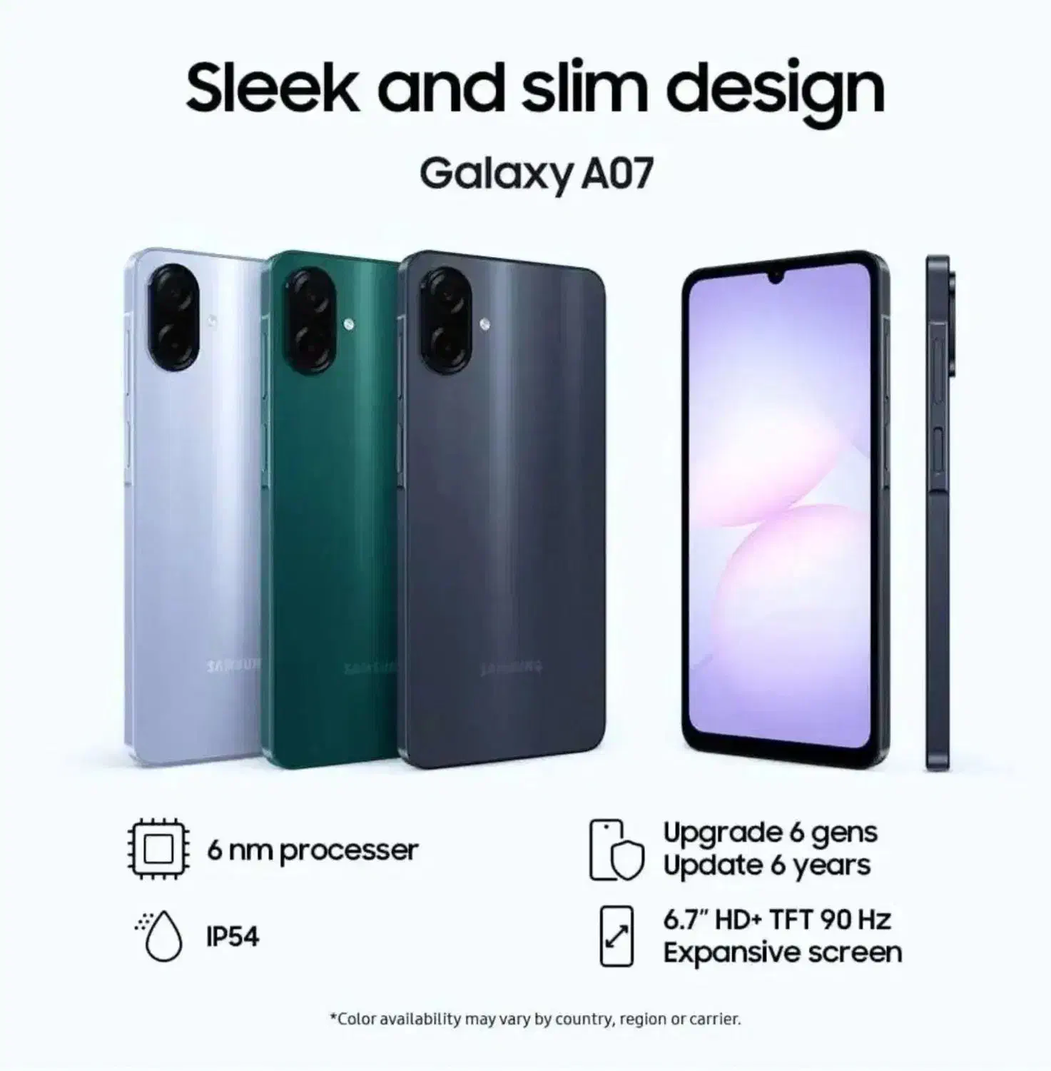 Samsung A07 64 128 همه رنگ جعبه بزرگ با شارژر اصلی|موبایل|تهران, شهرک آپادانا|دیوار