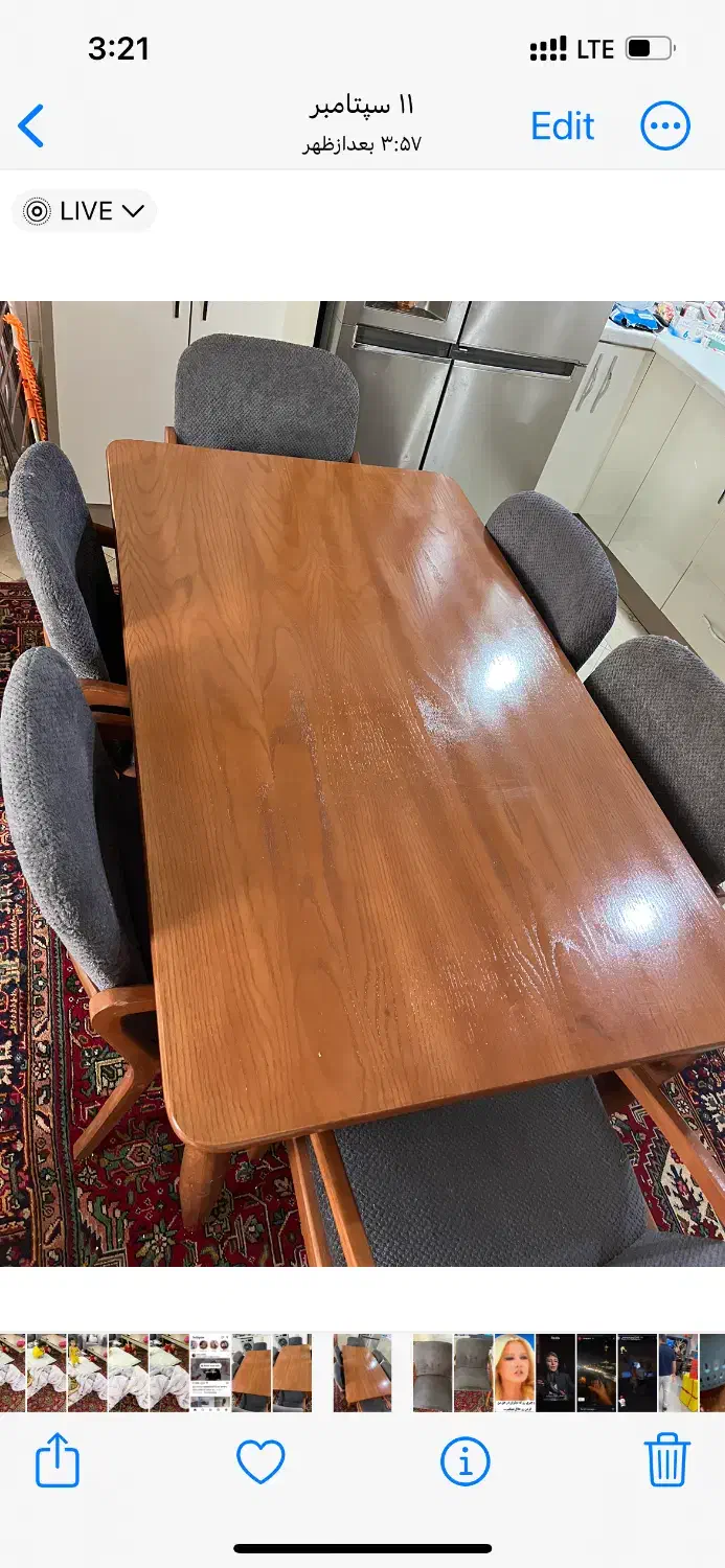 ناهار خوری ۶ نفره|میز و صندلی غذاخوری|تهران, شهرک آزمایش|دیوار