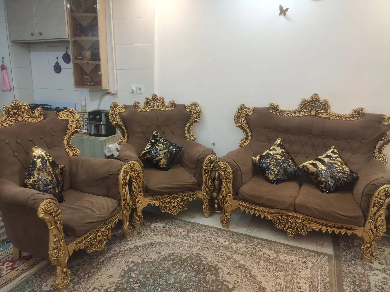 مبل سلطنتی|مبلمان خانگی و میز عسلی|سنندج, |دیوار