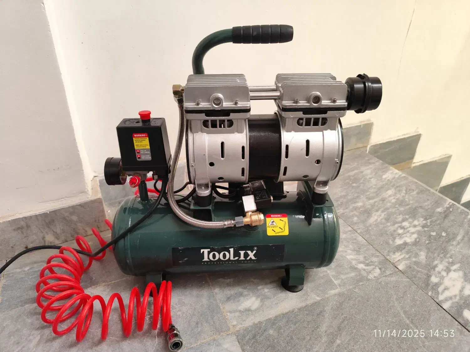 کمپرسور پمپ باد ۱۰ لیتری سایلنت|ابزارآلات|تهران, تهرانپارس جنوبی|دیوار