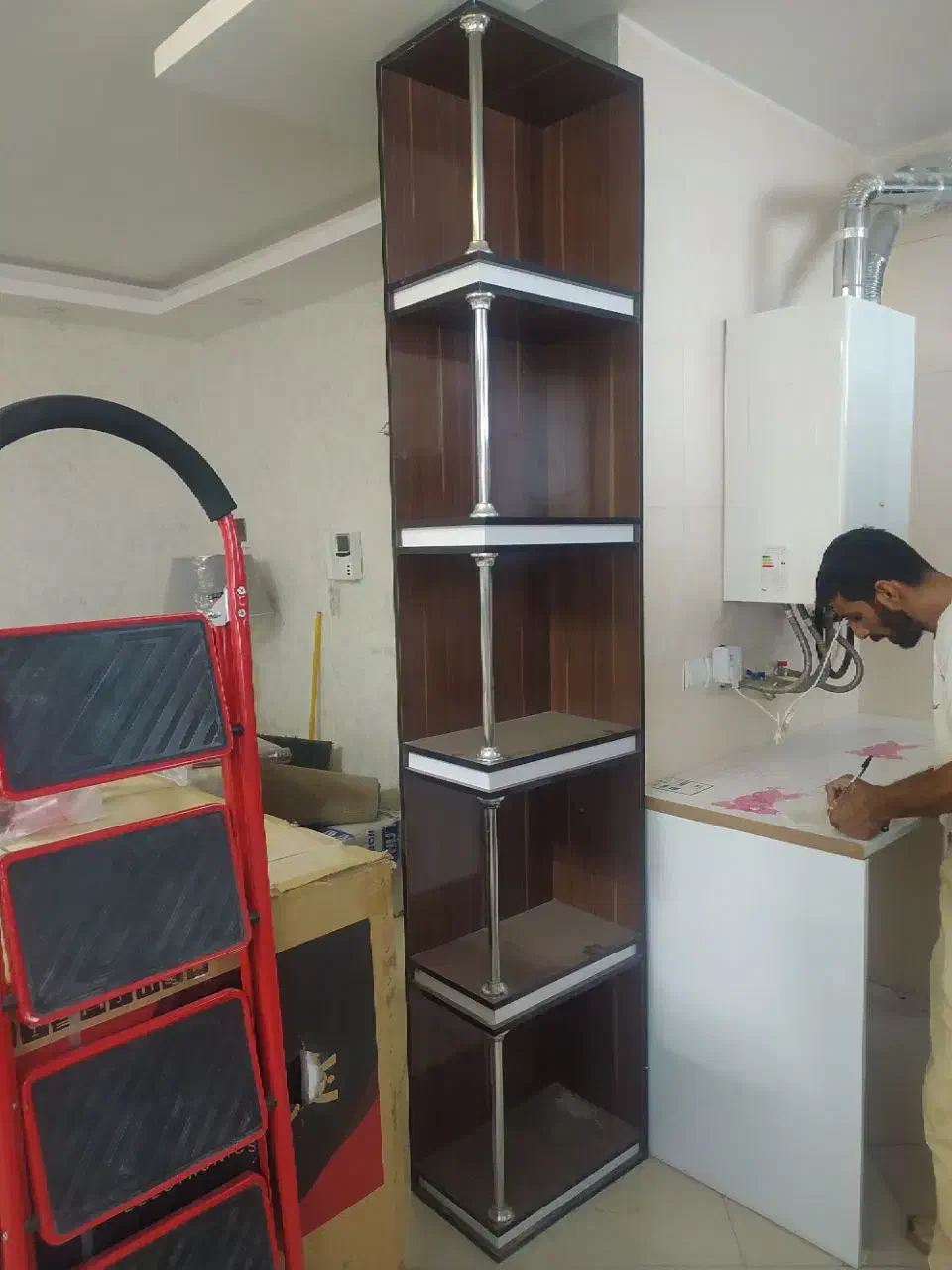 دکور ام دی برای کابینت نو بی هیچ ایراد|کتابخانه، شلف، قفسه‌های دیواری|فولادشهر, فولادشهر|دیوار