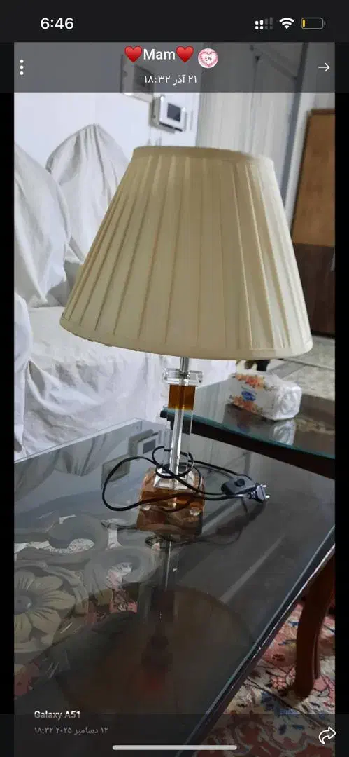 اباژور رومیزی کریستال|چراغ خواب و آباژور|تربتحیدریه, مظفریه|دیوار