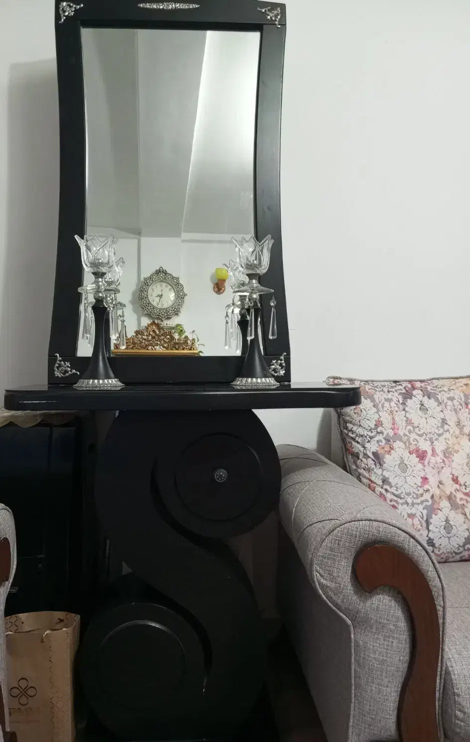 آینه شمعدان|بوفه، ویترین، کنسول|صومعهسرا, |دیوار