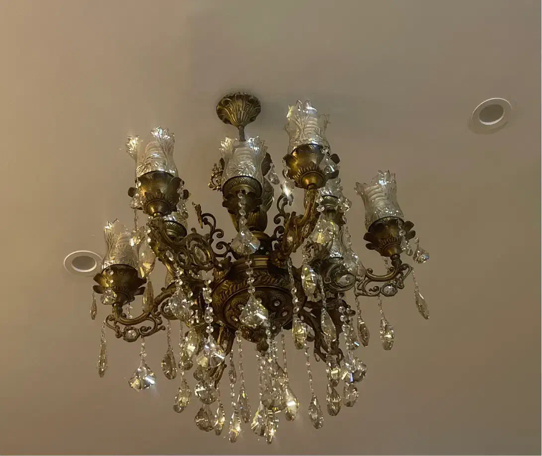 لوستر برنز۱۲شاخه|لوستر و چراغ آویز|تهران, علیآباد|دیوار