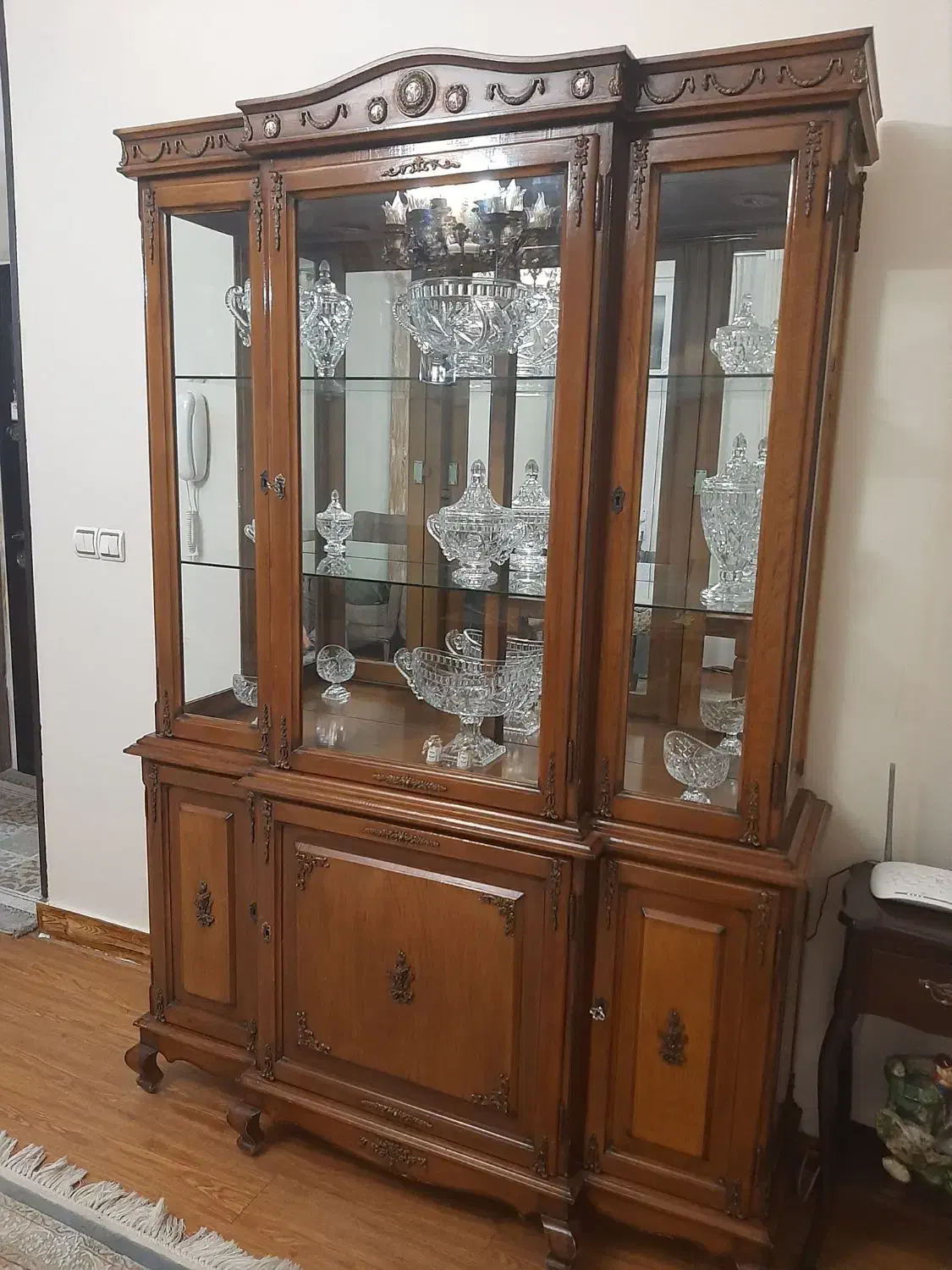 بوف ۲تیکه کمدچوب بلوط|بوفه، ویترین، کنسول|مشکیندشت, |دیوار