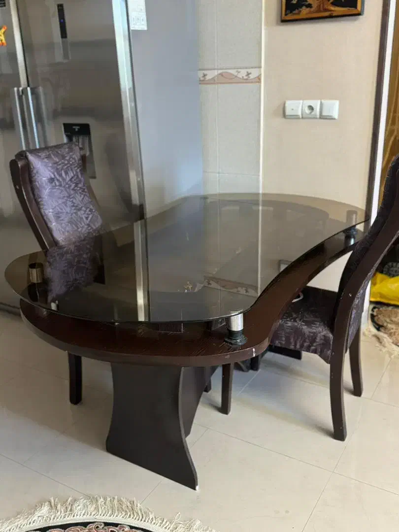 میز ناهار خوری و ۶ تا صندلی|میز و صندلی غذاخوری|بروجن, |دیوار