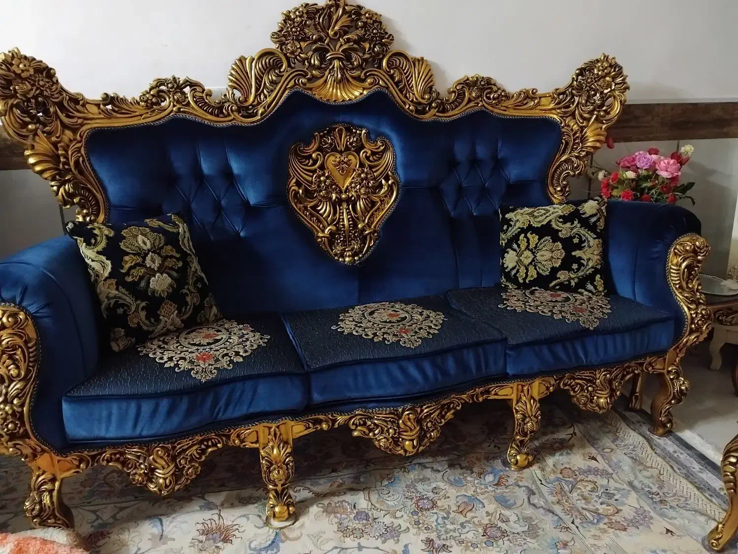 مبل ناهارخوری سلطنتی تمام چوب راش مبل راحتی چستر|مبلمان خانگی و میز عسلی|ملایر, |دیوار