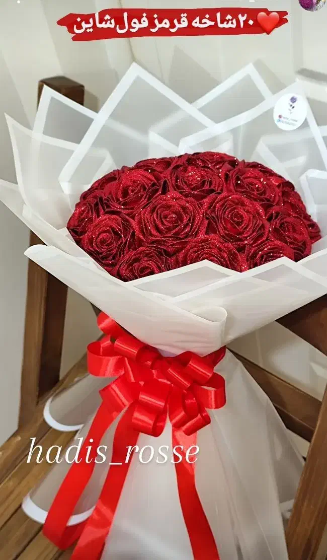 سفارش انواع دسته گل روبانی پذیرفته میشود|گل مصنوعی|بوشهر, |دیوار