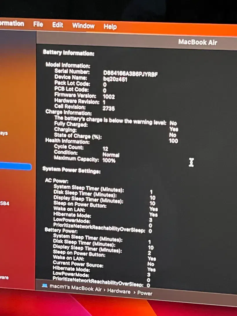 Macbook M1 Health 100% مک بوک|رایانه همراه|تهران, نارمک|دیوار