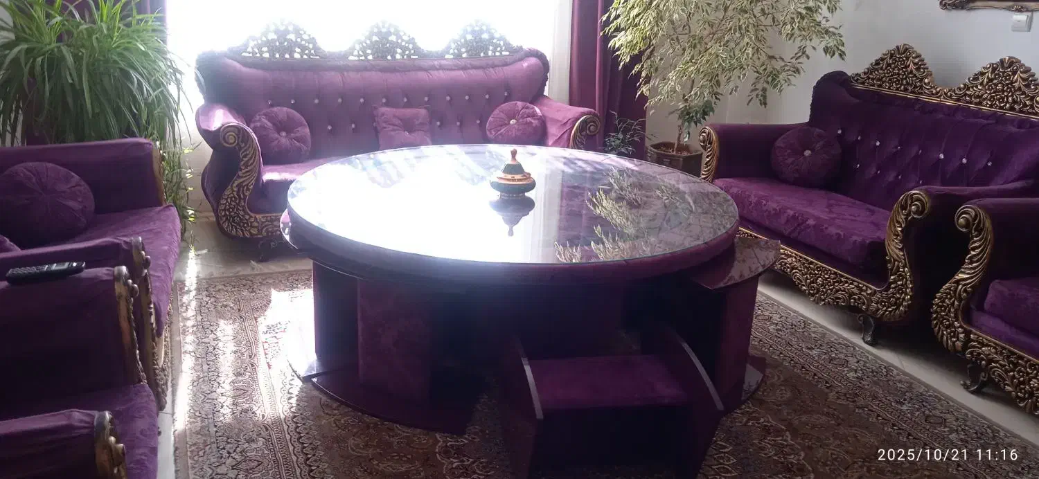 مبلمان ۹نفره  کار دست و سفارشی درحد نو|مبلمان خانگی و میز عسلی|دماوند, گیلاوند|دیوار
