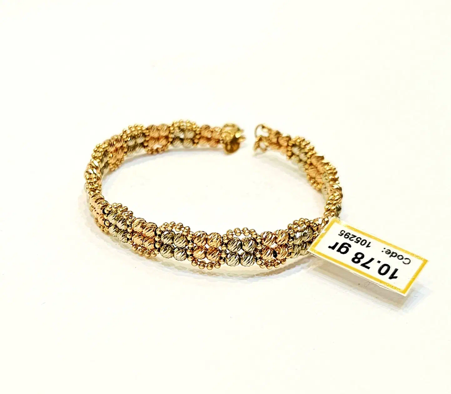 دستبند طلا النگو البرنادو هلالی ۲ رنگ سایزبندی|جواهرات|مشهد, ده دی|دیوار