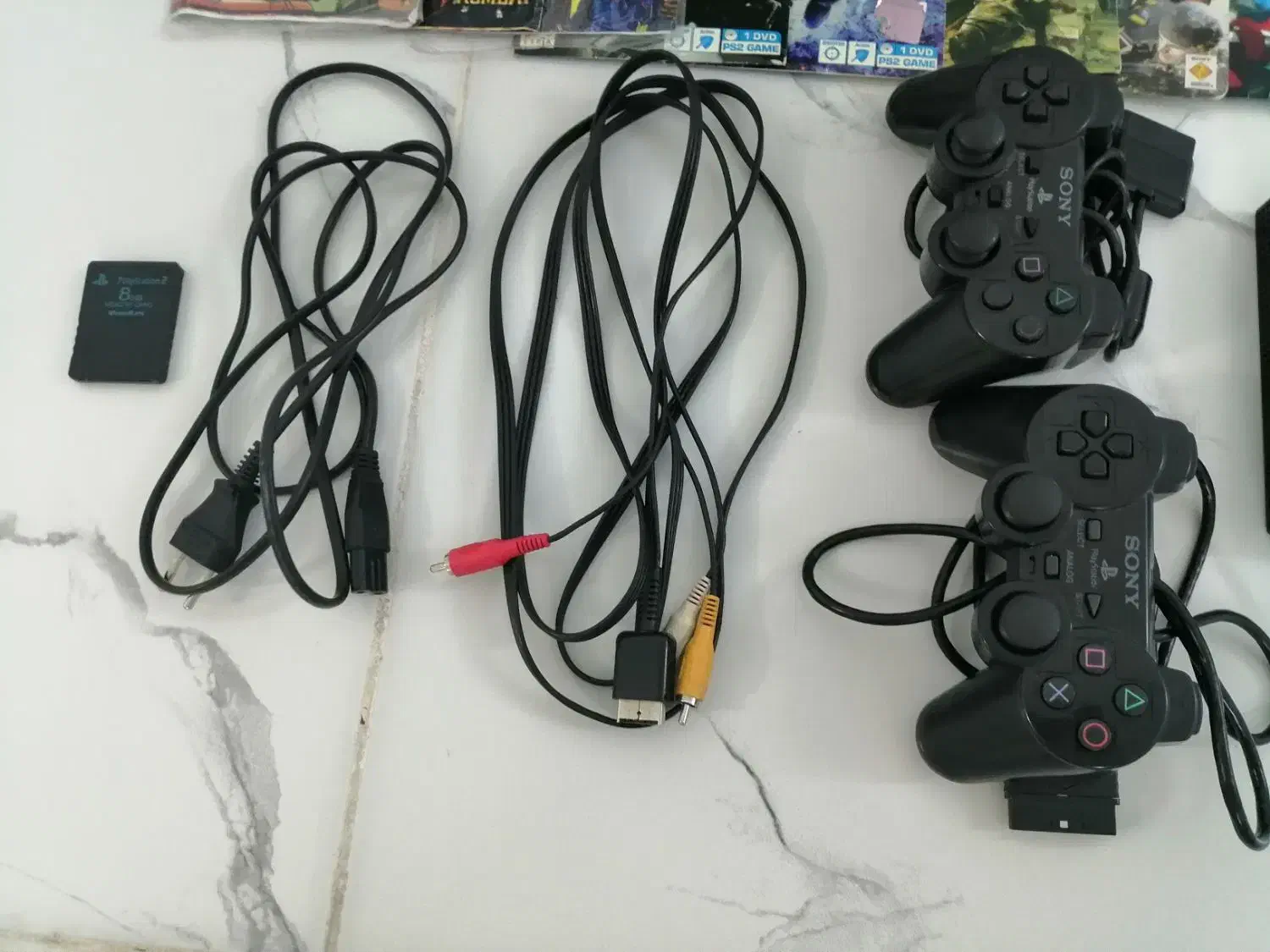 ps2  سه دسته در حد نو با بازی و مموری کارت|کنسول، بازی ویدئویی و آنلاین|قم, علی آباد سعدگان|دیوار