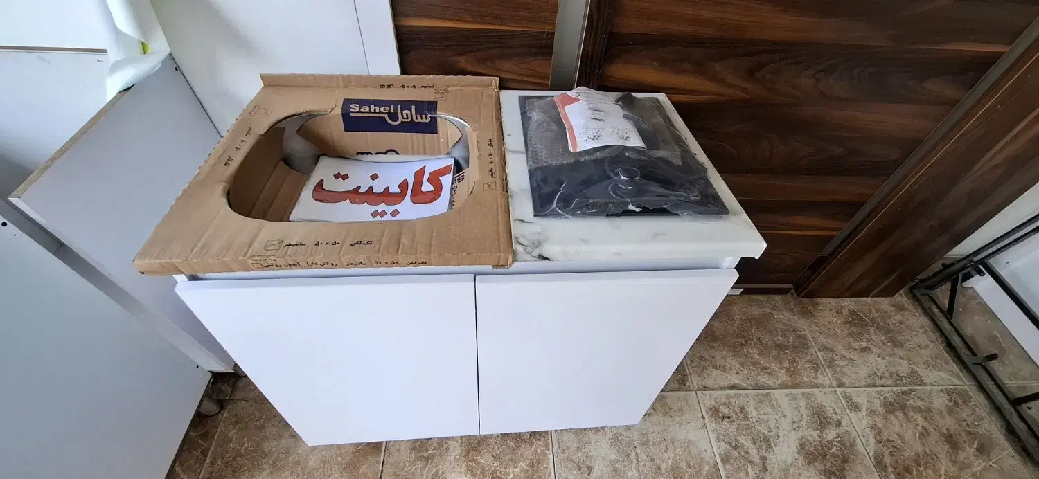 ست کابینت گاز دو شعله 120 cm زیر سینک دستگیره مخفی|مصالح و تجهیزات ساختمان|کرج, کمالشهر|دیوار