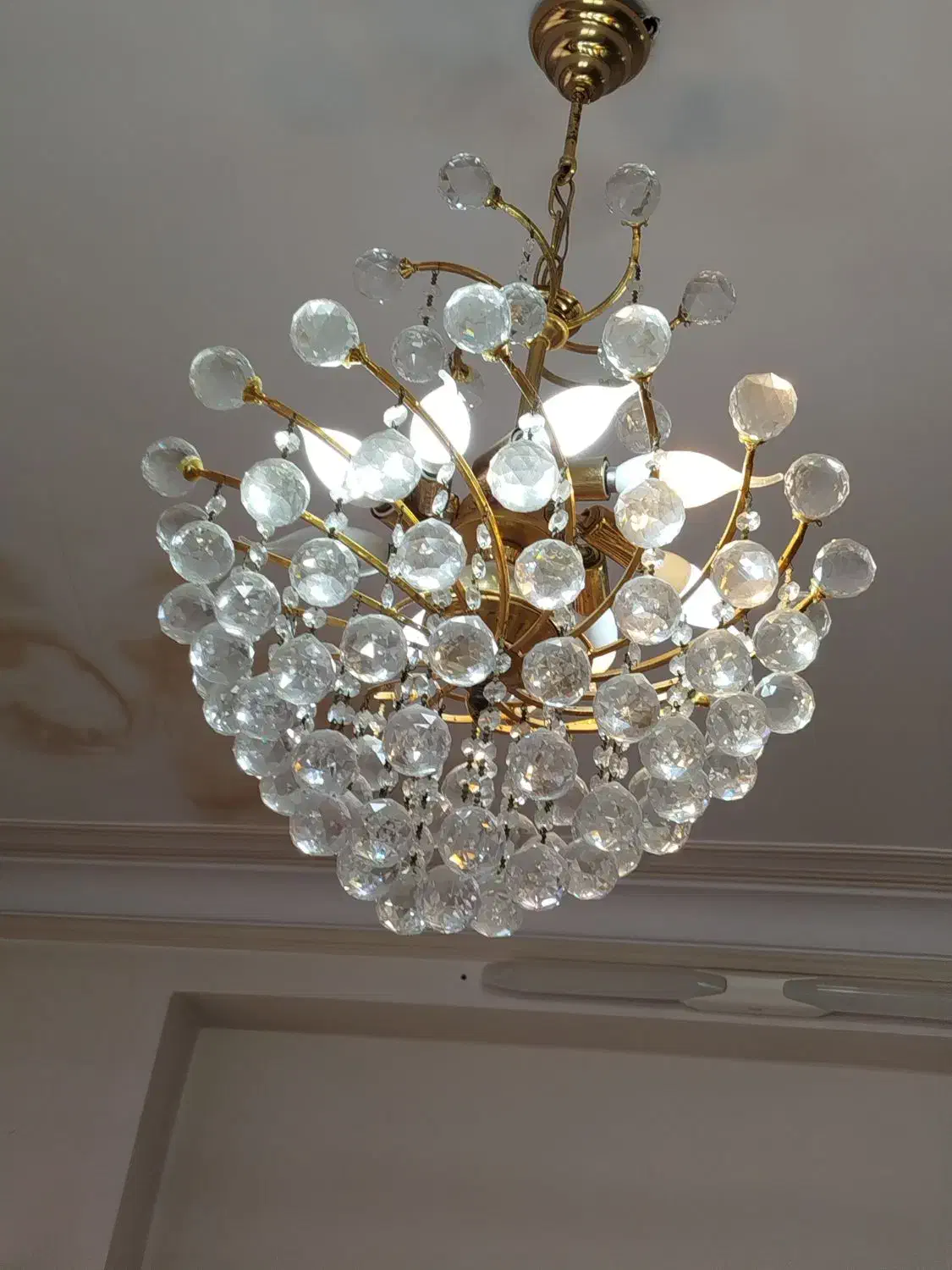 لوستر 8شعله|لوستر و چراغ آویز|قم, باجک سه|دیوار