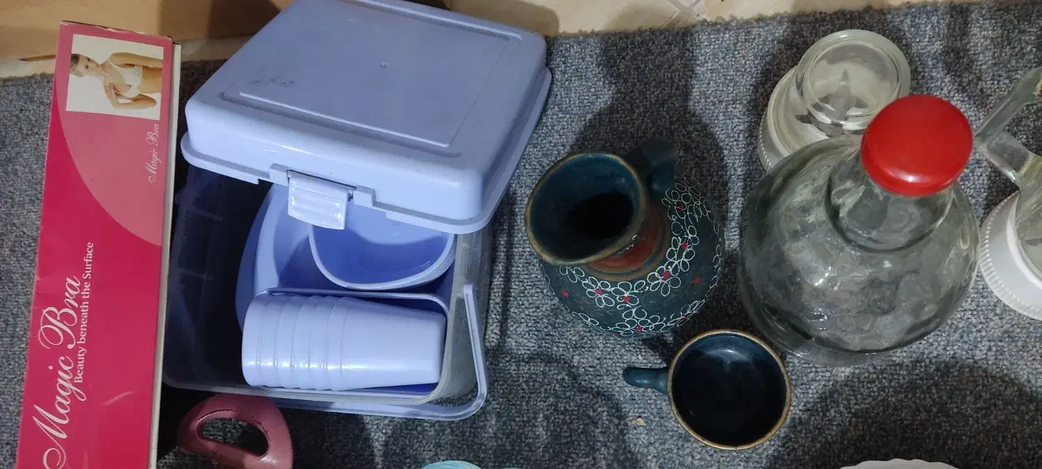 مقداری ظرف قابلمه کاری شیشه نشکن ارکوپال|ظروف سرو و پذیرایی|کرج, کوی گلها|دیوار