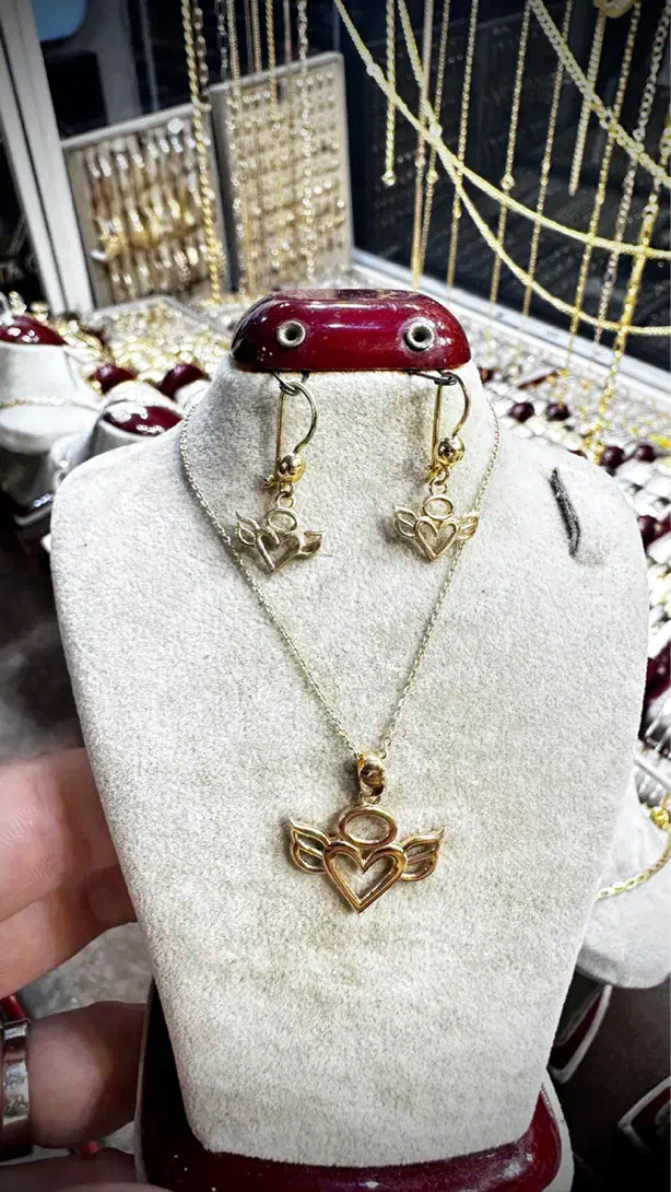 نیم ست گل افشان 3گرم طلا بدون اجرت|جواهرات|تهران, شهرک ولیعصر شمالی|دیوار