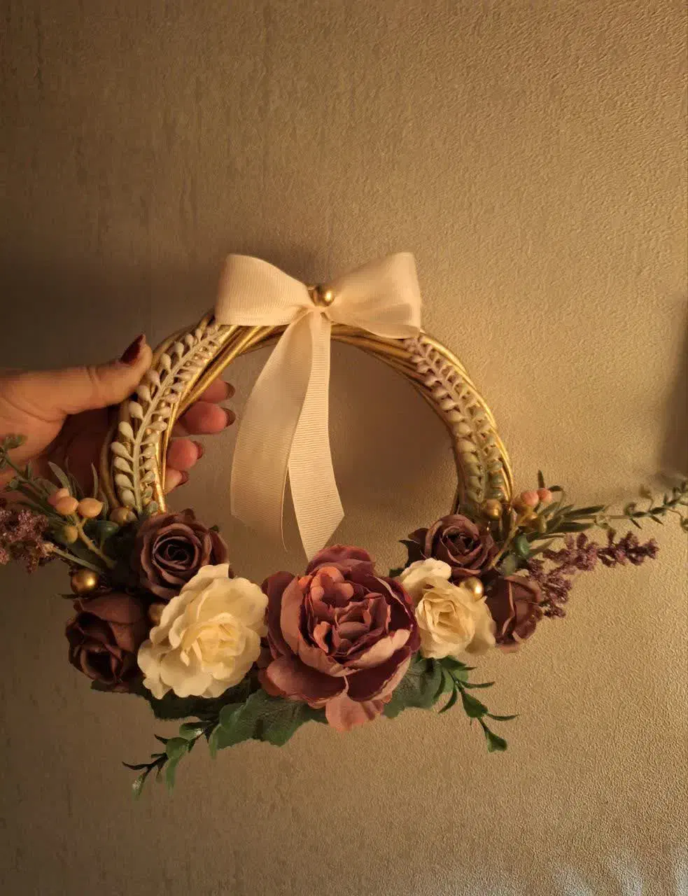 حلقه گل پشت درب|گل مصنوعی|تهران, جوادیه|دیوار