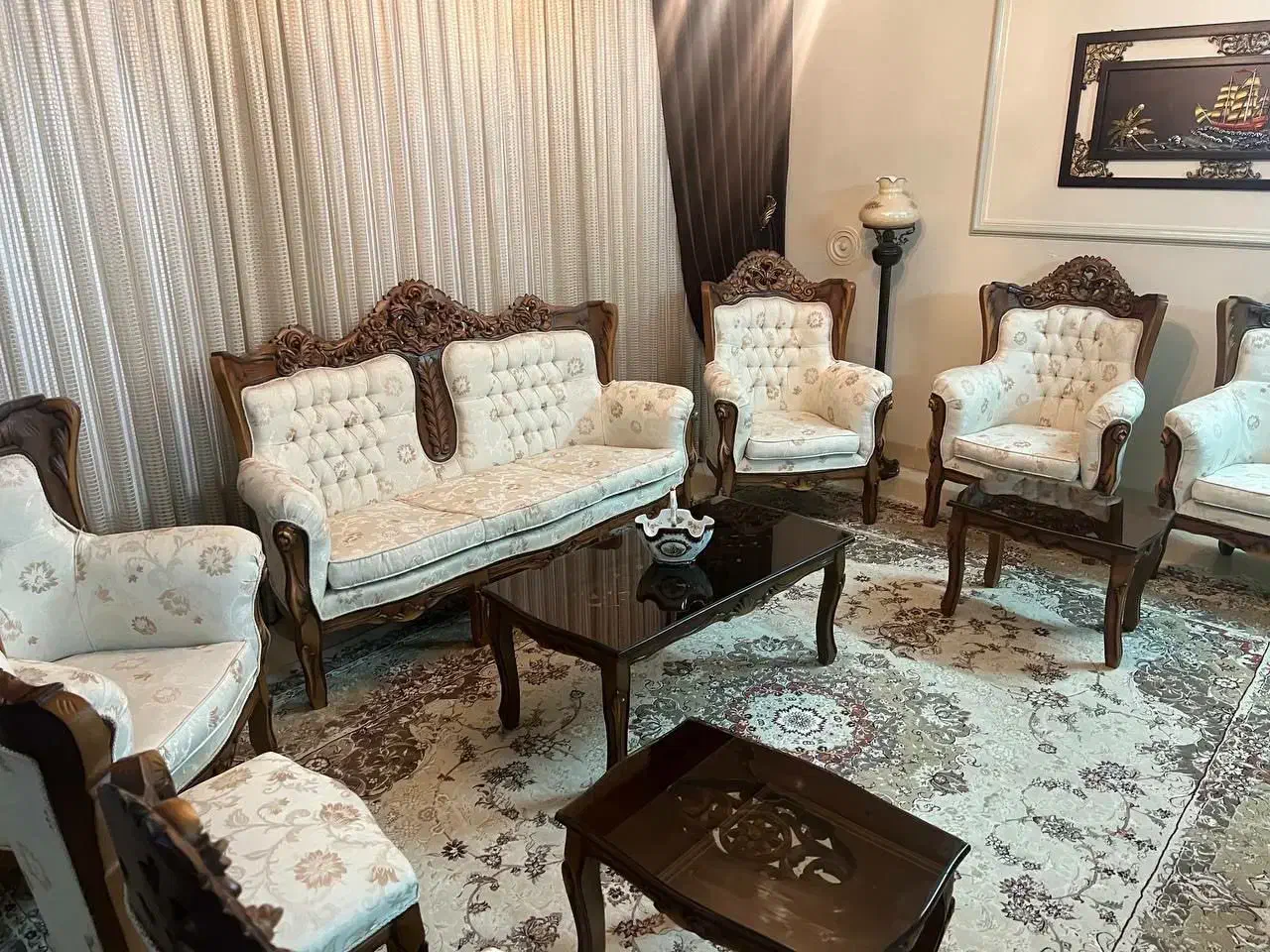 مبل سلطنتی|مبلمان خانگی و میز عسلی|نیشابور, شهرک فرهنگیان|دیوار