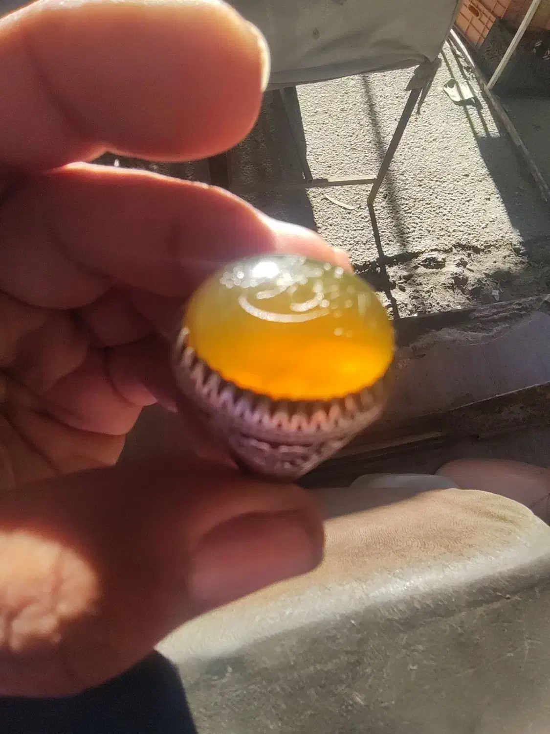 دوانگشترعقیق زرد با رکاب نقره|کلکسیون اشیاء عتیقه|بندر ترکمن, |دیوار