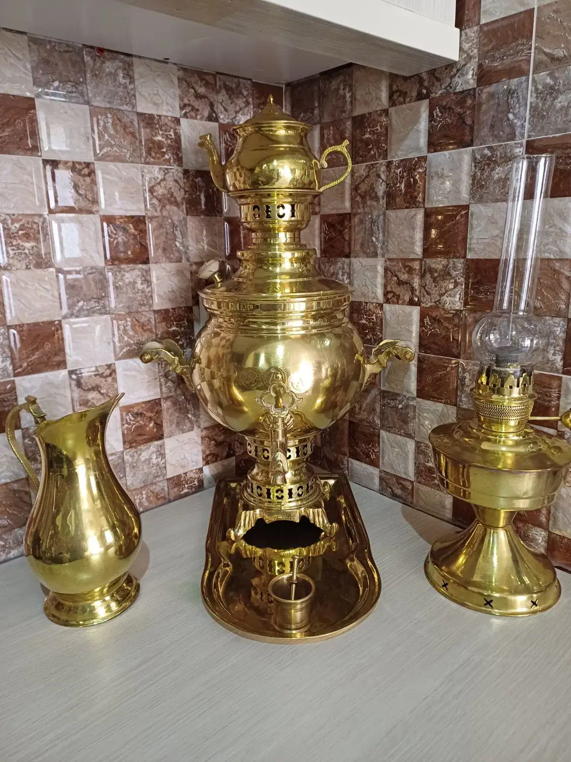 سرویس سماور زغالی جنس درجه یک|سماور، چای‌ساز، قهوه‌ساز|تهران, سجاد|دیوار