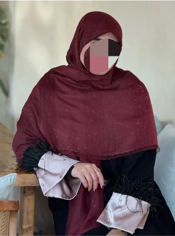 روسری نخی پلیسه لمه وارداتی آکبند|لباس|بومهن, |دیوار