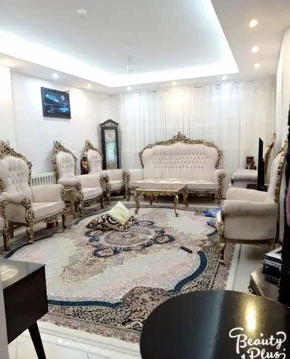 مبلمان‌سلطنتی9نفره‌نو|مبلمان خانگی و میز عسلی|فولادشهر, مسکن مهر فولادشهر|دیوار