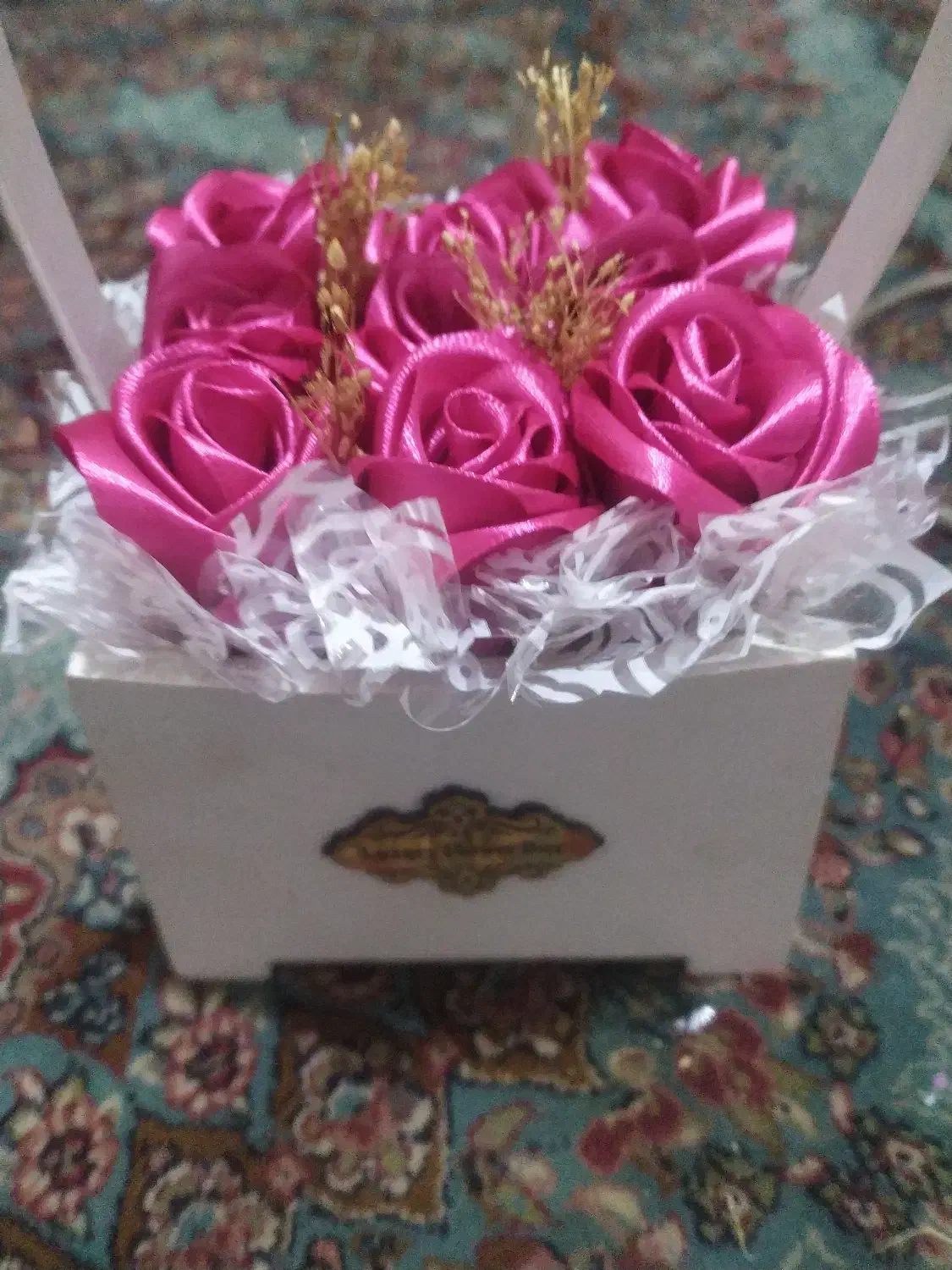 گل جاودان با روبان|گل مصنوعی|کرمان, |دیوار