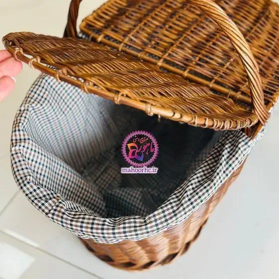 سبد چوبی پیک نیک-سبد حصیری سایز بزرگ|صنایع دستی و سایر لوازم تزئینی|زنجان, |دیوار