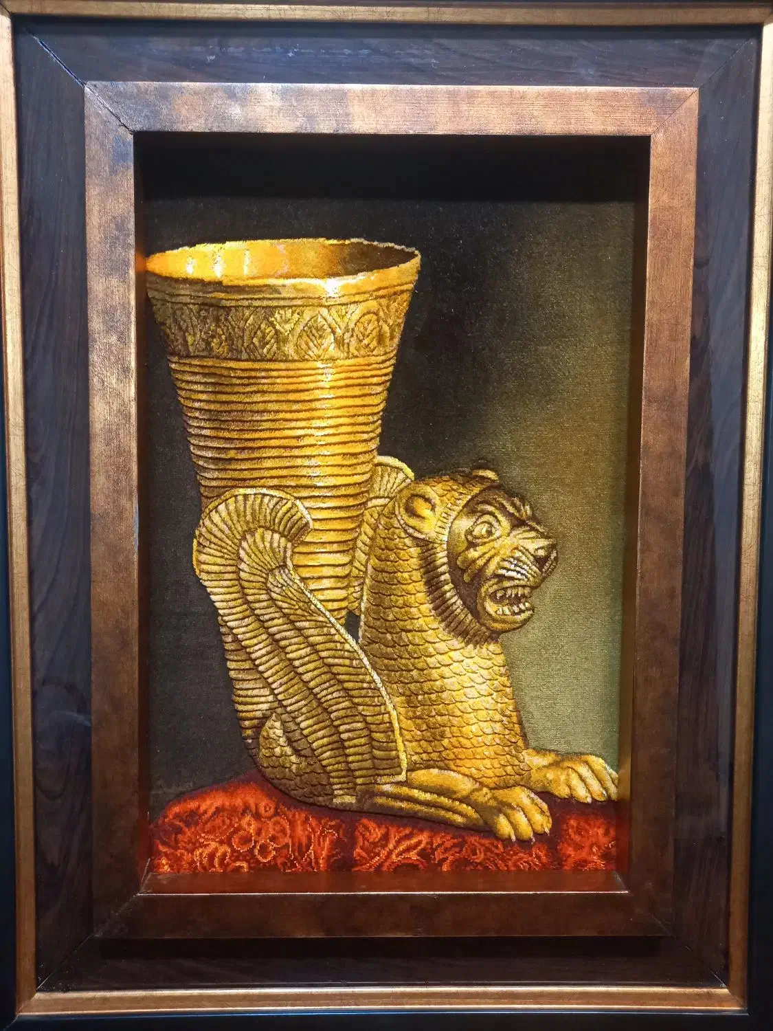 تابلو فرش تندیس جام زرین چله ابریشم برجسته golha|تابلو فرش|تهران, نارمک|دیوار