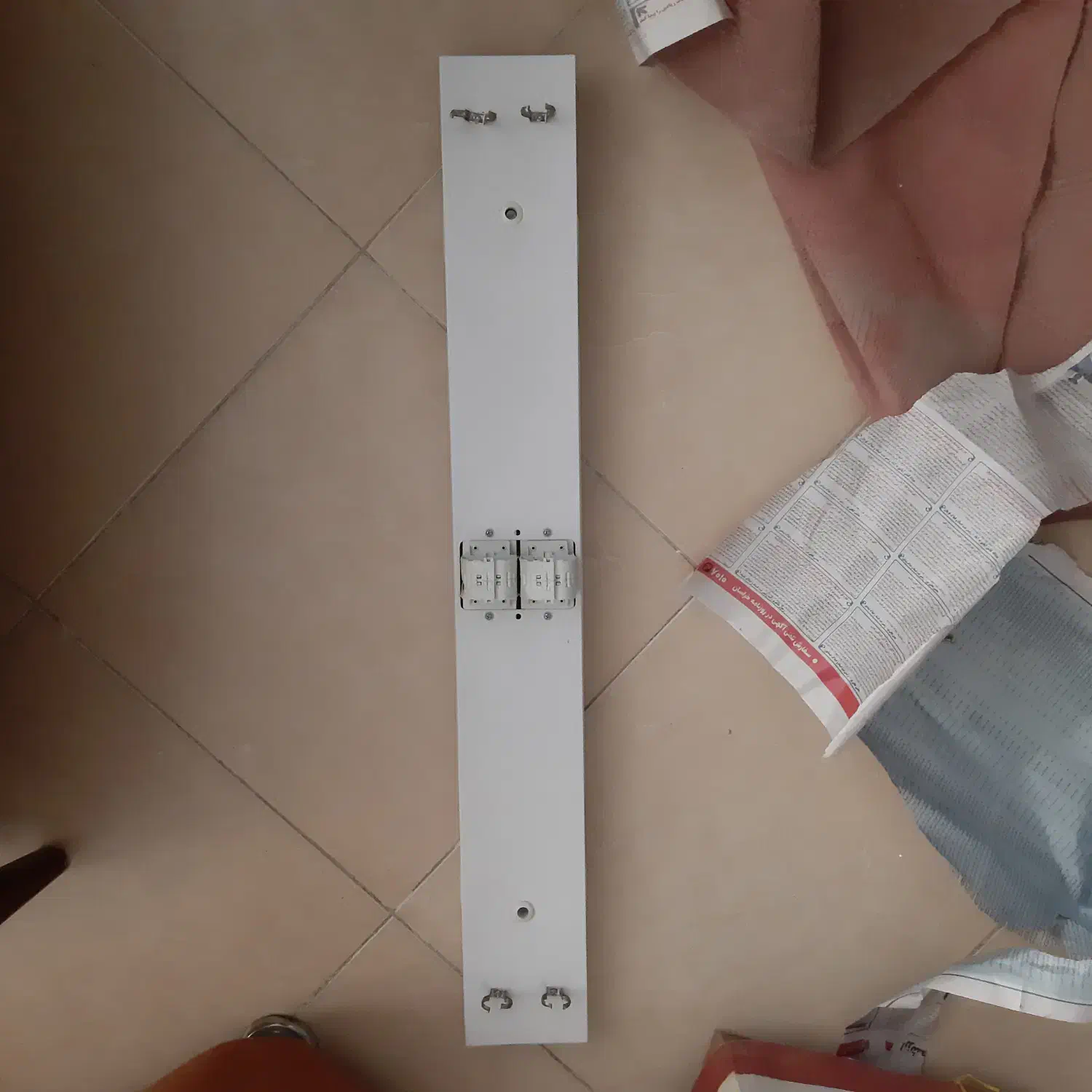 مهتابی چهار قلو  دو قلو دیوار کوب کابل لامپ مهتابی|لامپ و چراغ|مشهد, دانشجو|دیوار