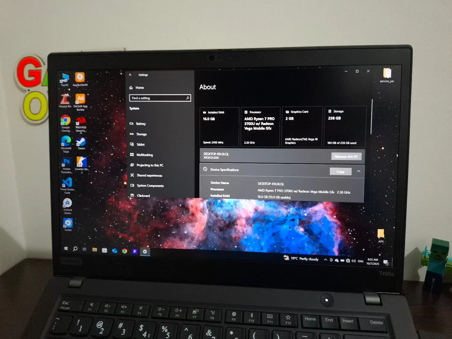 لپ تاپ لنوو T495s Ryzen 7|رایانه همراه|تهران, هاشم‌آباد|دیوار