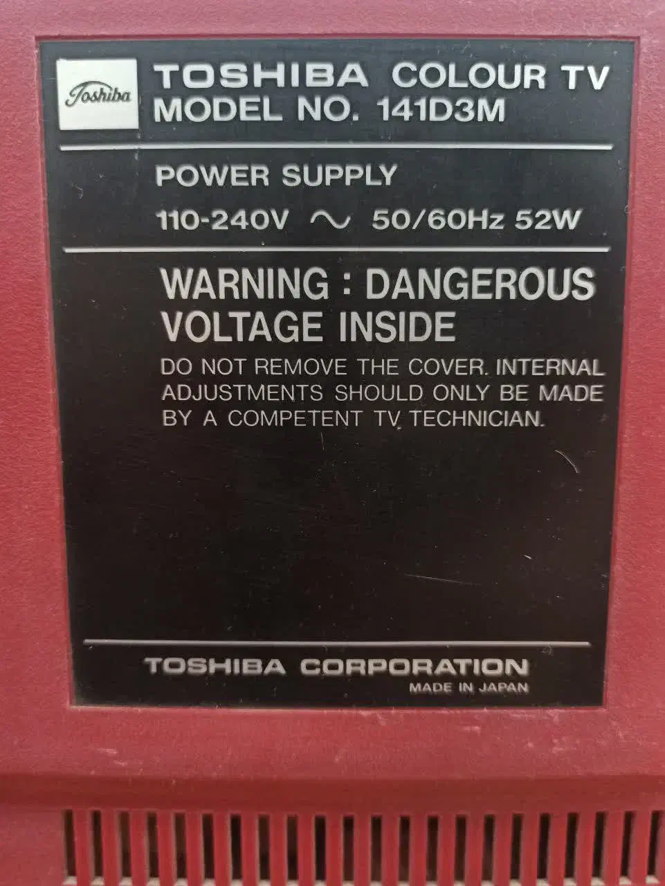 تلویزیون قدیمی توشیبا قرمز -سالم|تلویزیون و پروژکتور|بوشهر, |دیوار