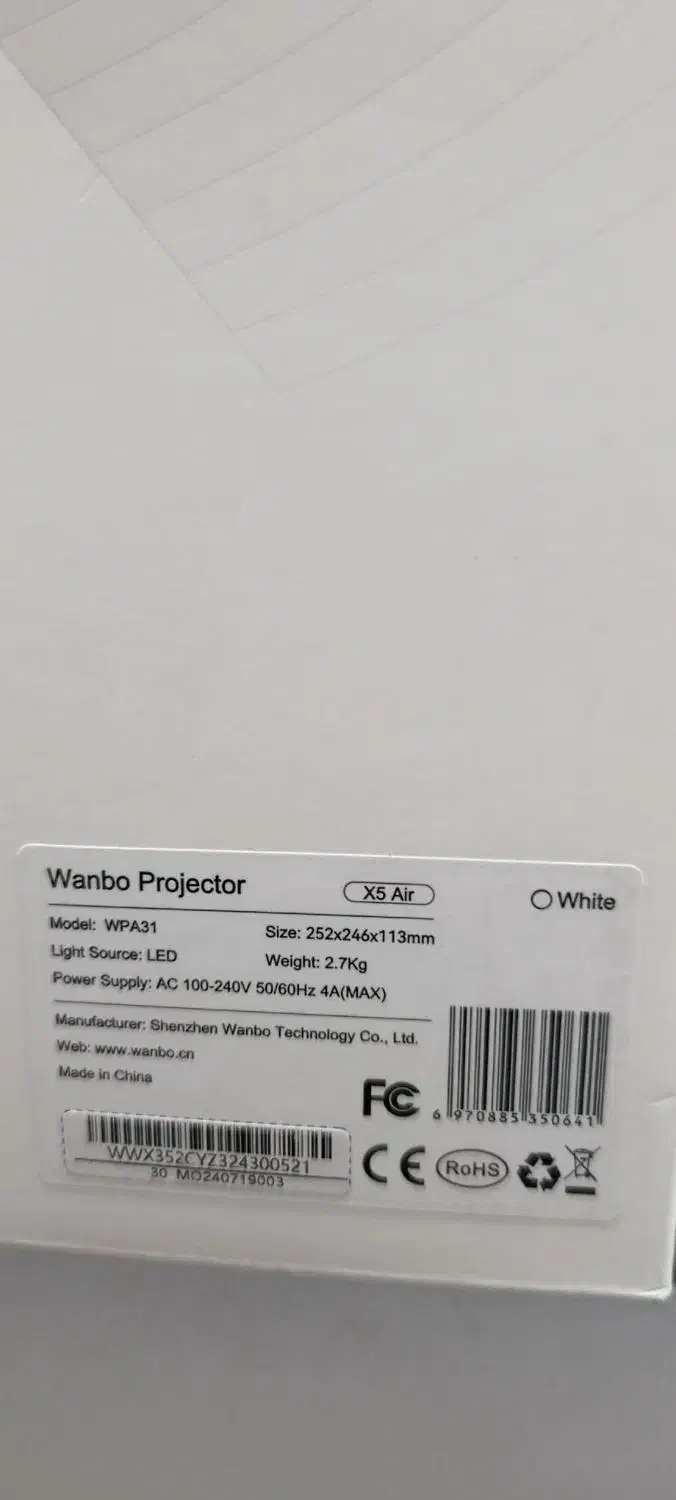 ویدیو پروژکتور wanbo x5|تلویزیون و پروژکتور|نظرآباد, نظرآباد|دیوار