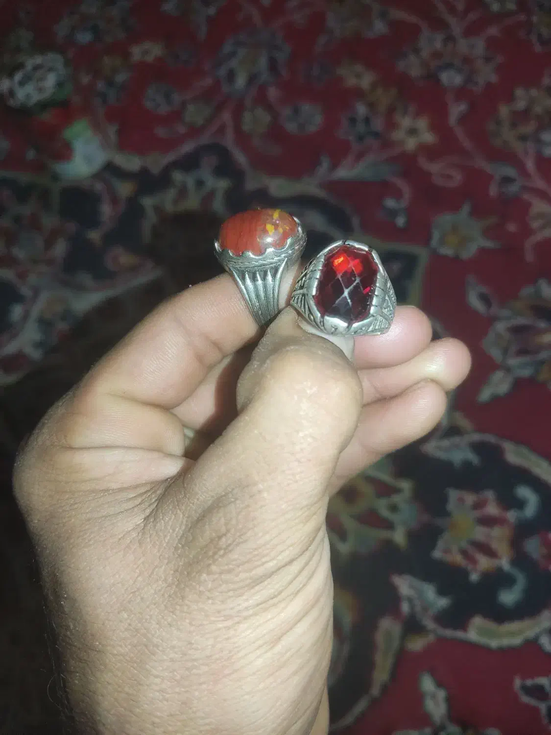 جفت انگشتر یاقوت سیلان شجر|جواهرات|زابل, |دیوار